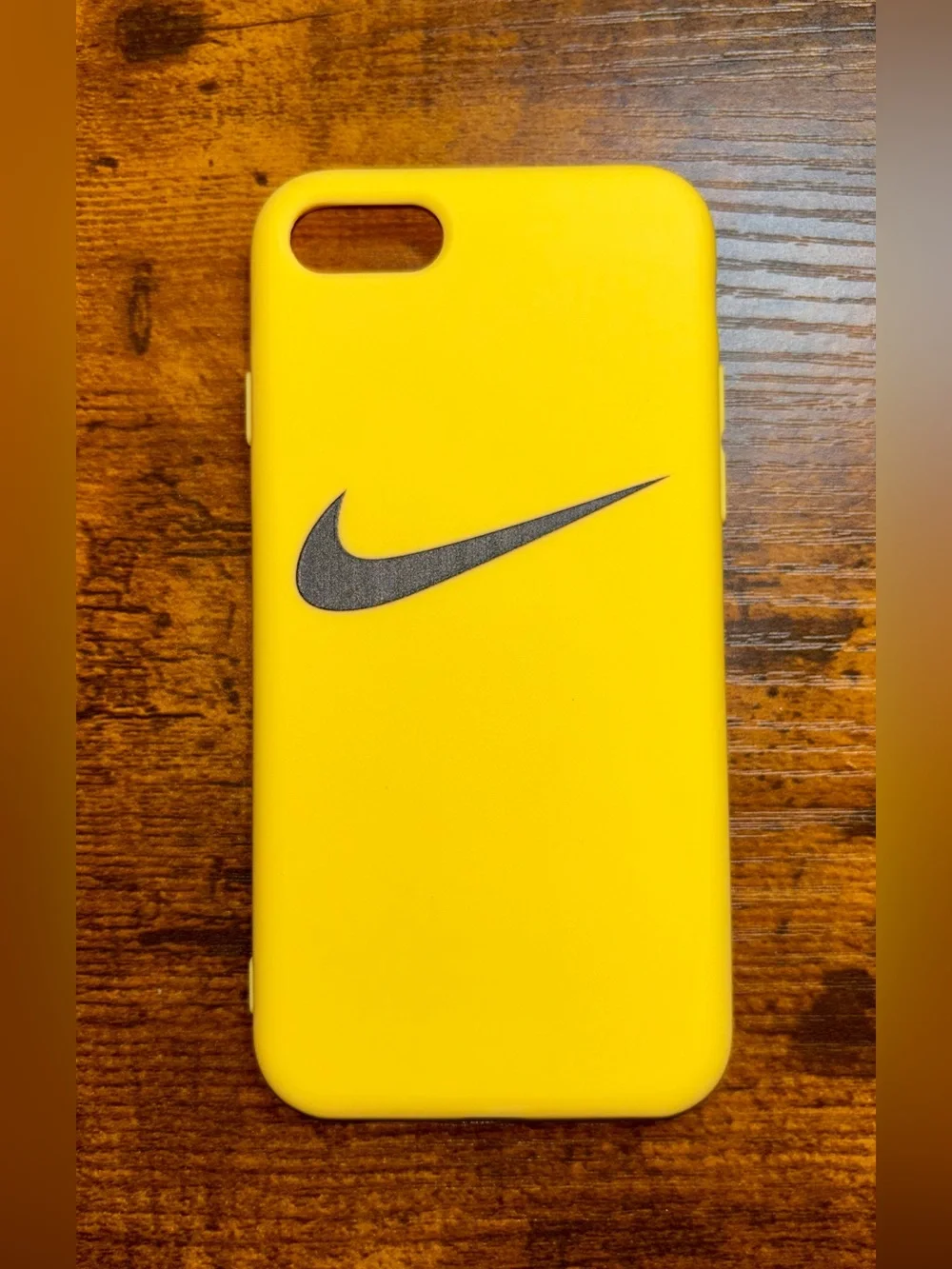 iPhone SE/7/8 Yellow Silicone Phone Case with Black Swoosh Accent⭐️⭐️⭐️
